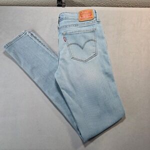 Levis 711 Skinny Jeans Light Wash‎ Blue Mid Rise Denim Pants Size 28 (6)